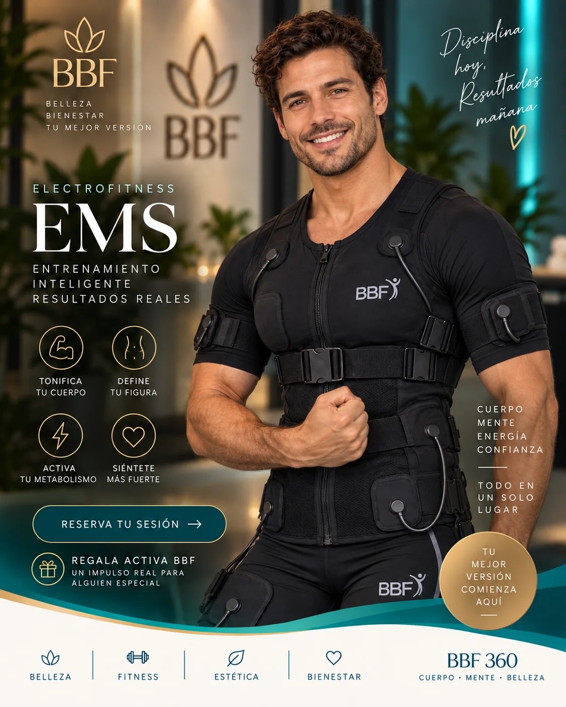 Entrenamiento electrofitness masculino en Body Beauty Fitness